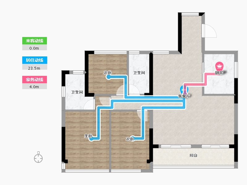 浙江省-台州市-经开蓝城·江上云起-99.05-户型库-动静线