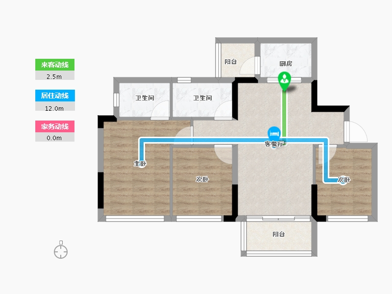 四川省-成都市-锦绣世家-68.56-户型库-动静线