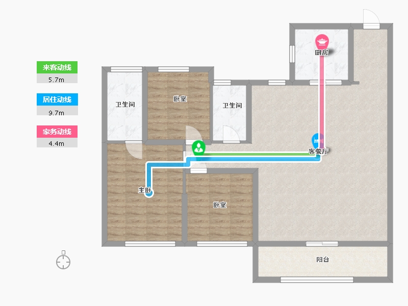 江苏省-南京市-华润置地中心·云上润府-112.59-户型库-动静线