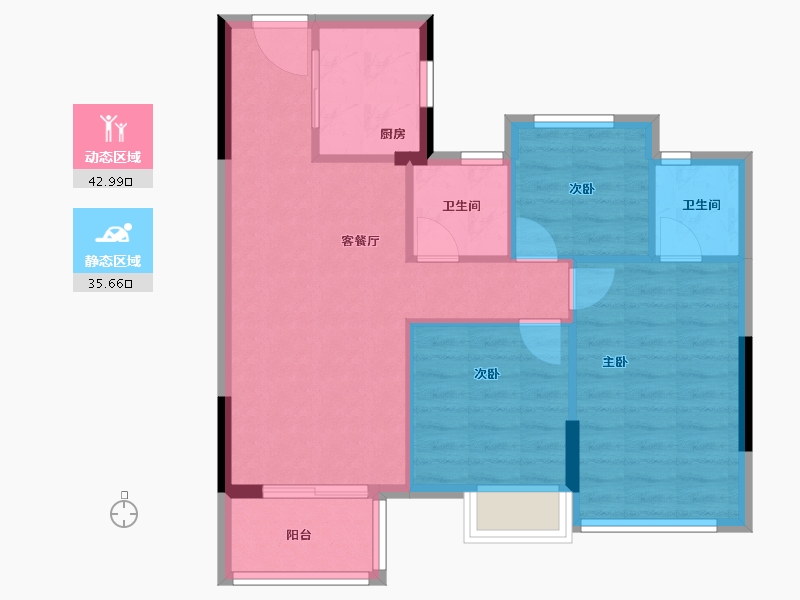 福建省-福州市-凯佳江南江南里-71.01-户型库-动静分区