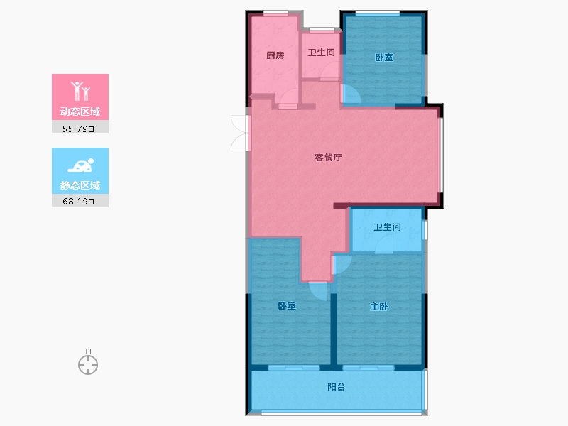 河南省-南阳市-永威广宇·同乐新城-112.25-户型库-动静分区