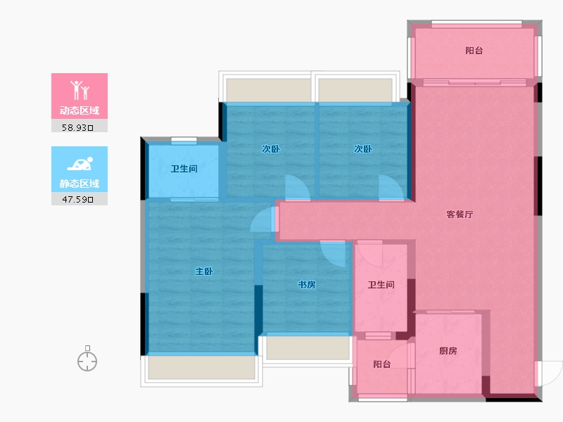 贵州省-遵义市-东都遵南首府-98.40-户型库-动静分区