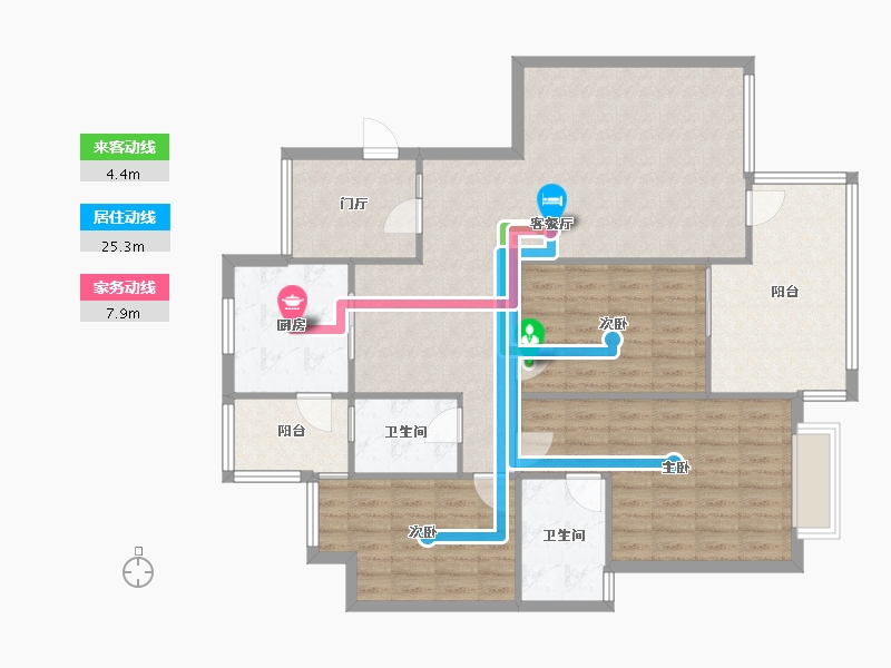 四川省-成都市-新里·派克公馆-120.00-户型库-动静线