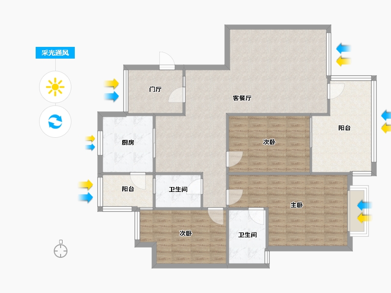 四川省-成都市-新里·派克公馆-120.00-户型库-采光通风