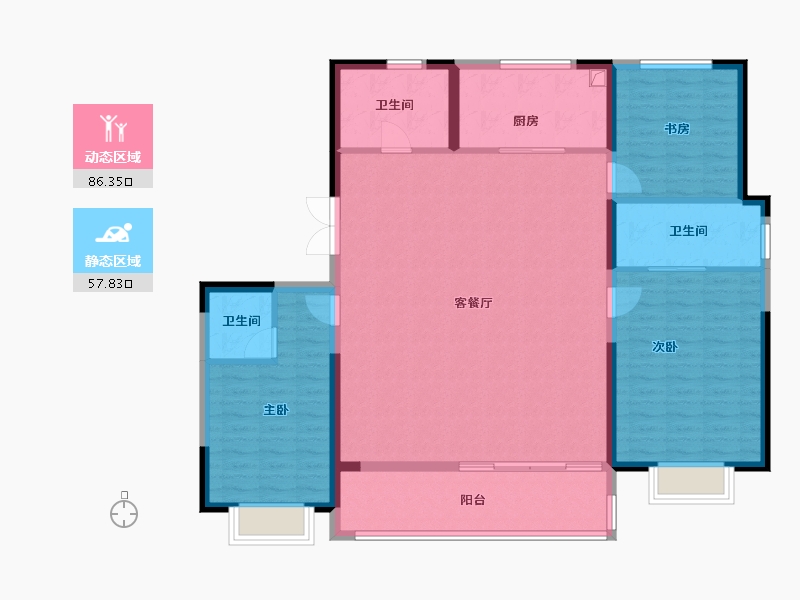 上海-上海市-金鼎睿府-132.00-户型库-动静分区