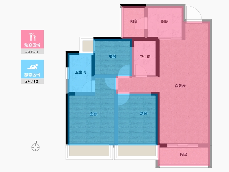 四川省-成都市-天府菁萃里二期-73.90-户型库-动静分区