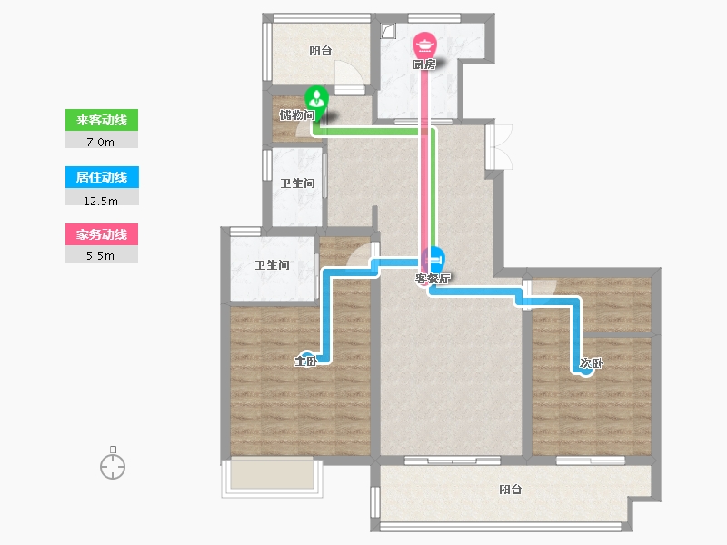 江苏省-盐城市-龙运仕家-94.40-户型库-动静线