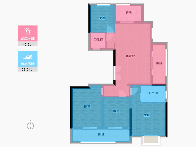 浙江省-台州市-高速·云曜芳华-96.98-户型库-动静分区