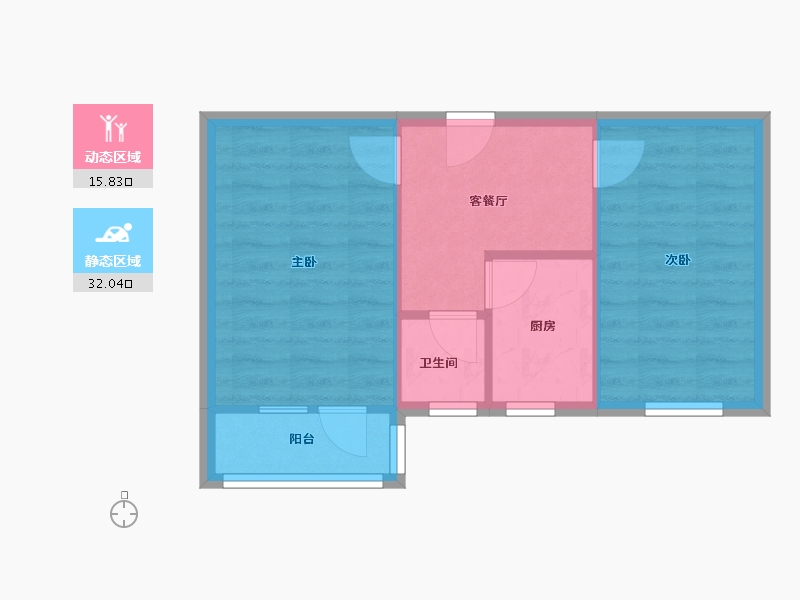 北京-北京市-西坝河东里社区-43.00-户型库-动静分区