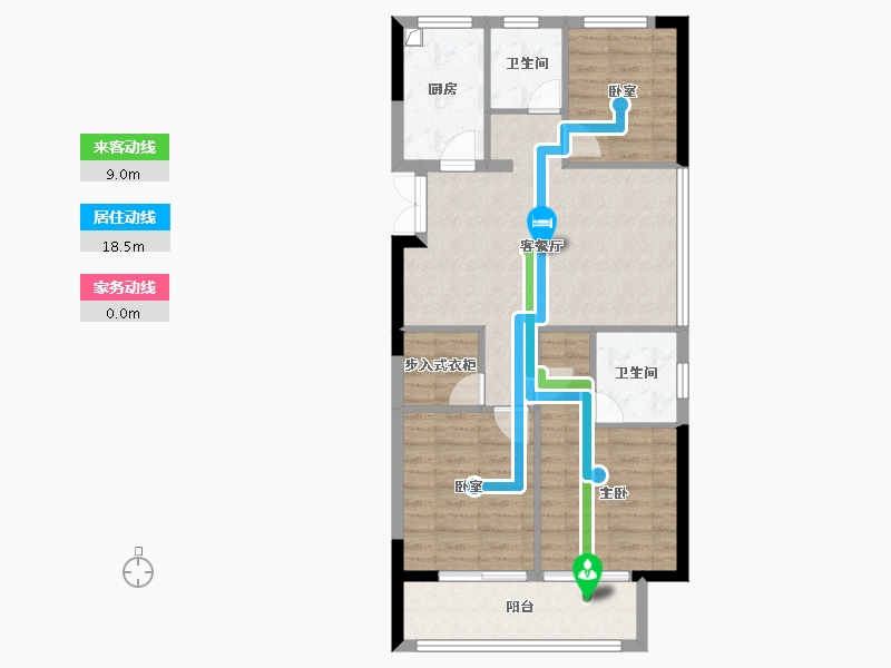 浙江省-宁波市-璟云府-77.60-户型库-动静线