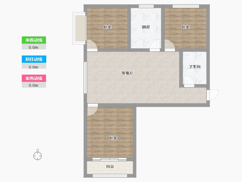 山西省-晋城市-星湖湾三期-76.80-户型库-动静线