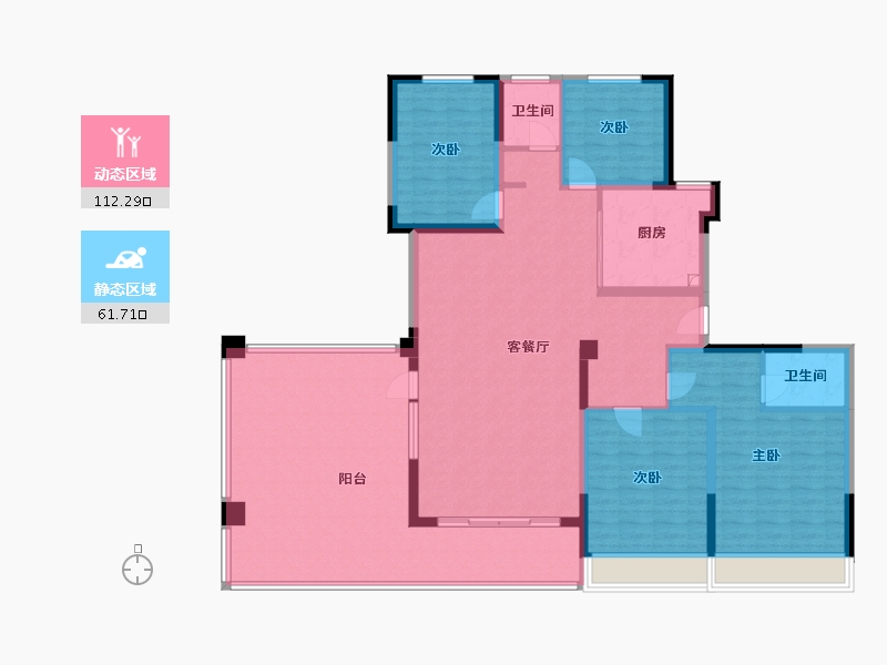 河南省-濮阳市-龙泽雅苑-136.00-户型库-动静分区