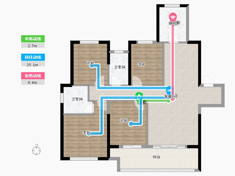 山东省-青岛市-新城云樾晓院-二期-120.27-户型库-动静线