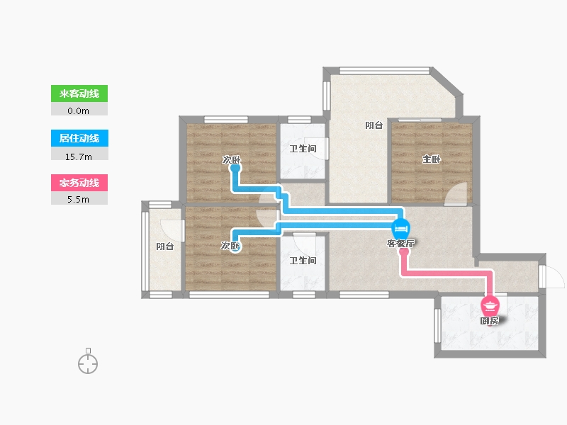 湖南省-长沙市-国立小区-87.00-户型库-动静线