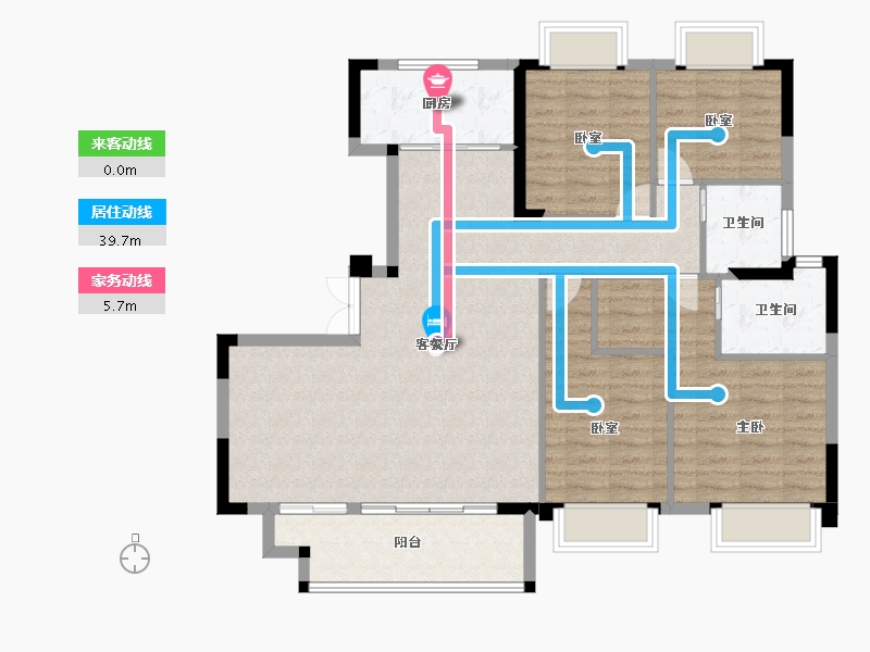 江苏省-常州市-旭辉都会江来-108.80-户型库-动静线