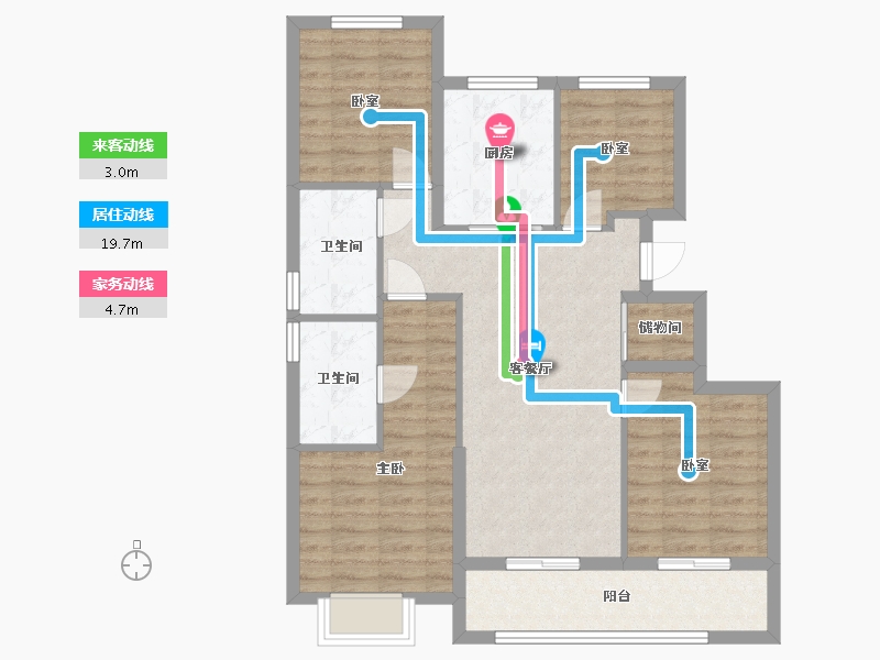 浙江省-绍兴市-绿城·晓风印月府-90.01-户型库-动静线