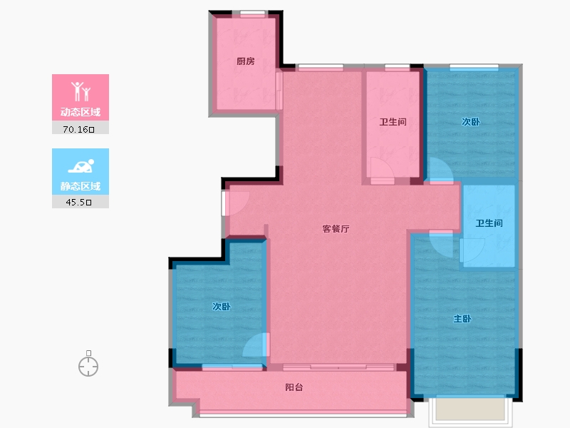 山东省-潍坊市-德润康城-104.00-户型库-动静分区