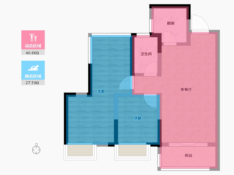 四川省-内江市-嘉宏·未来城-60.05-户型库-动静分区