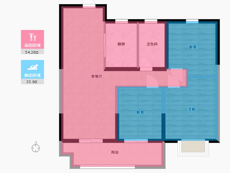 山西省-晋城市-铭基·和谐雅园-78.57-户型库-动静分区