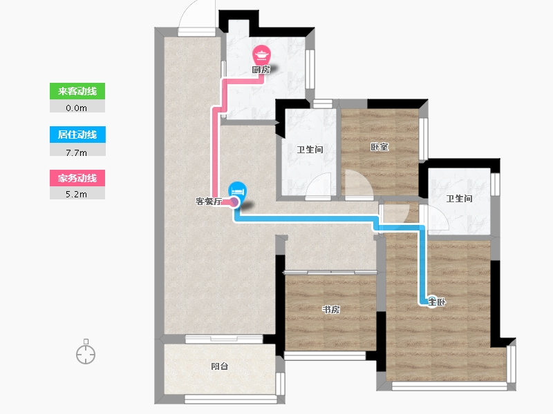 广东省-广州市-新城翡丽云境-65.24-户型库-动静线