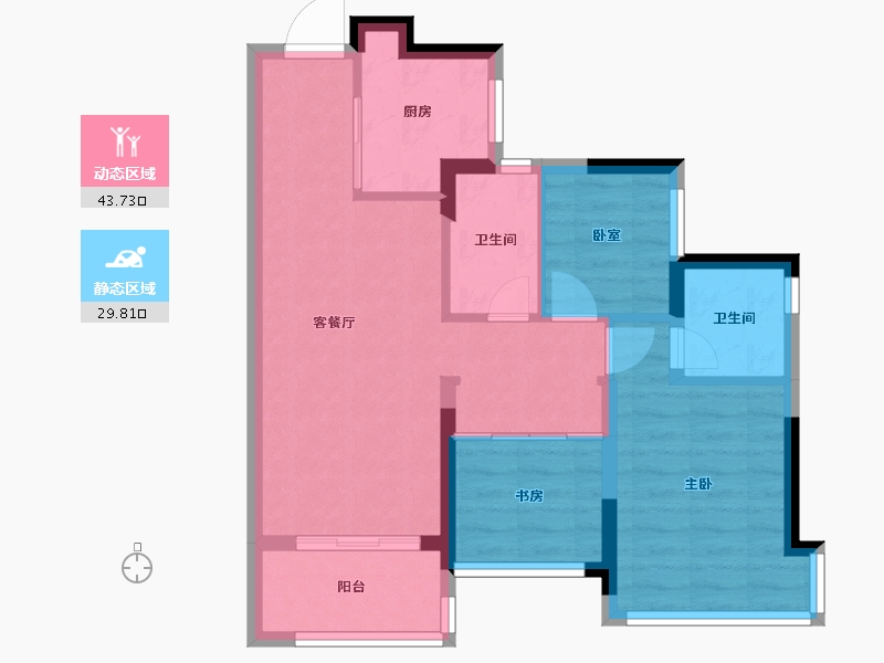 广东省-广州市-新城翡丽云境-65.24-户型库-动静分区