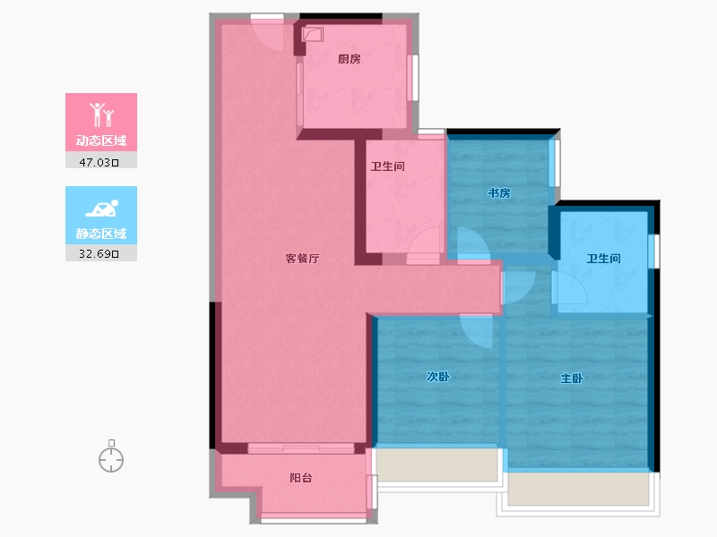 广东省-珠海市-山东健康·家人乐府-70.40-户型库-动静分区