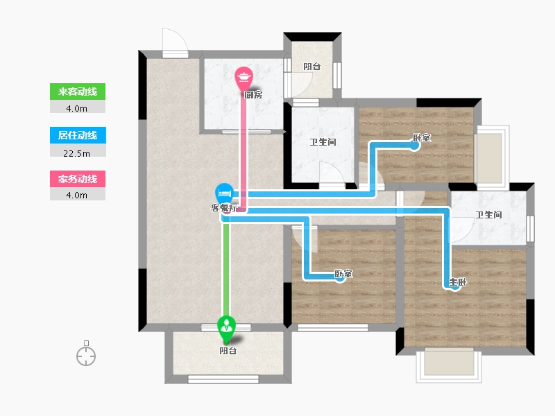 四川省-成都市-正兴紫瑞里-83.70-户型库-动静线