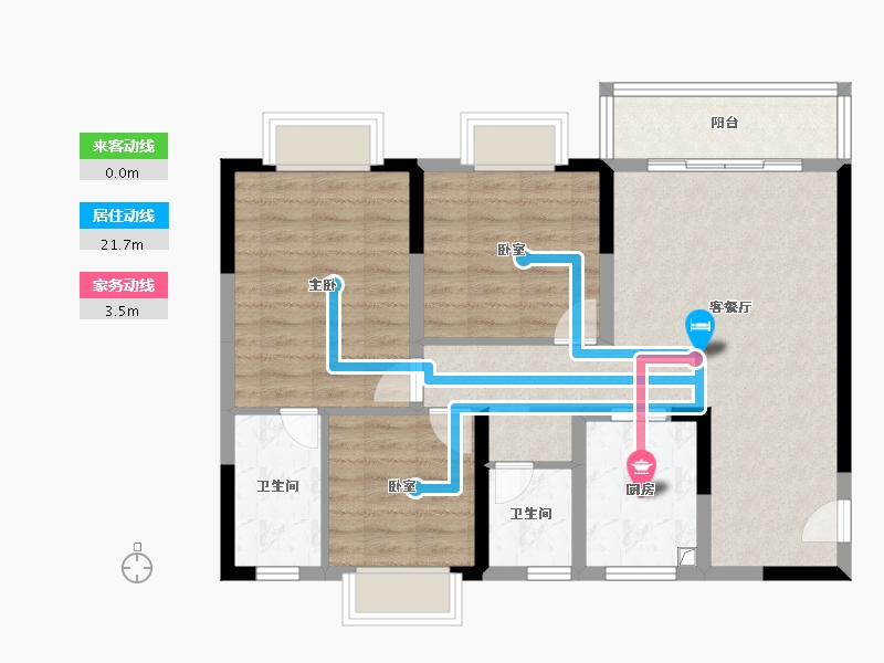 四川省-成都市-正兴紫瑞里-81.98-户型库-动静线