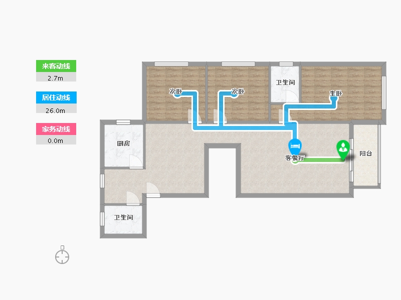 北京-北京市-兆丰园小区-三区-111.00-户型库-动静线