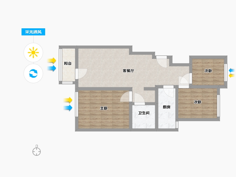 河北省-廊坊市-空港家园-71.20-户型库-采光通风