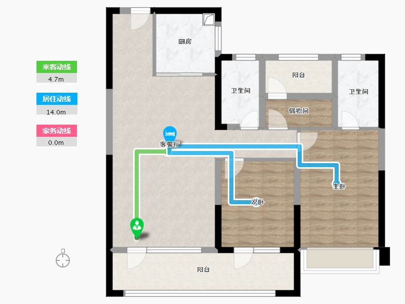 山东省-青岛市-诺德逸安居-95.20-户型库-动静线