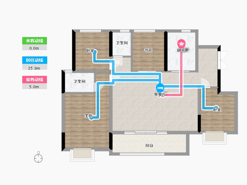 甘肃省-平凉市-静宁令牌·天悦-109.42-户型库-动静线