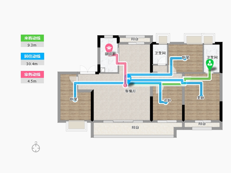 福建省-泉州市-莲花禧上-114.40-户型库-动静线