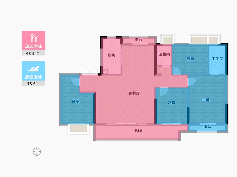 福建省-泉州市-莲花禧上-114.40-户型库-动静分区