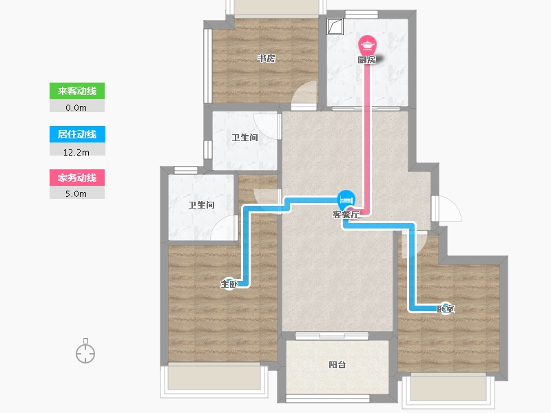 上海-上海市-保利建发印象青城-79.00-户型库-动静线