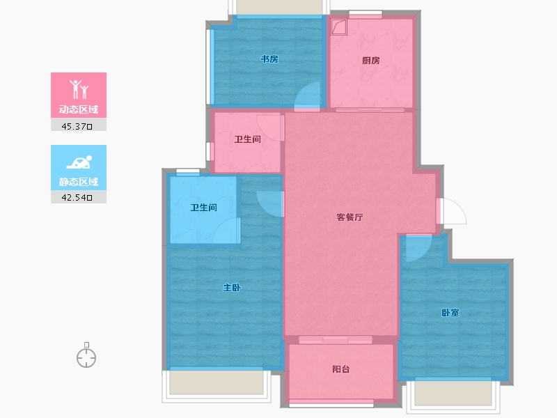 上海-上海市-保利建发印象青城-79.00-户型库-动静分区