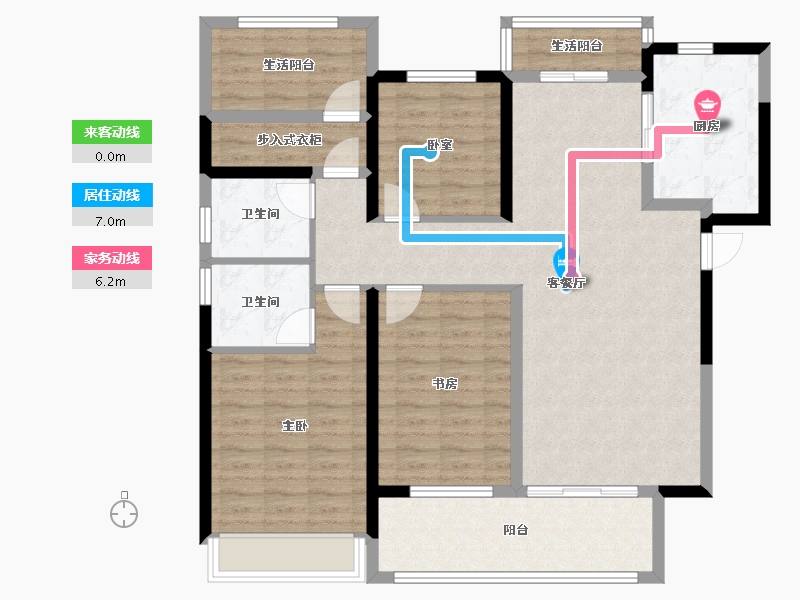 河南省-郑州市-谦祥·雲栖-114.41-户型库-动静线