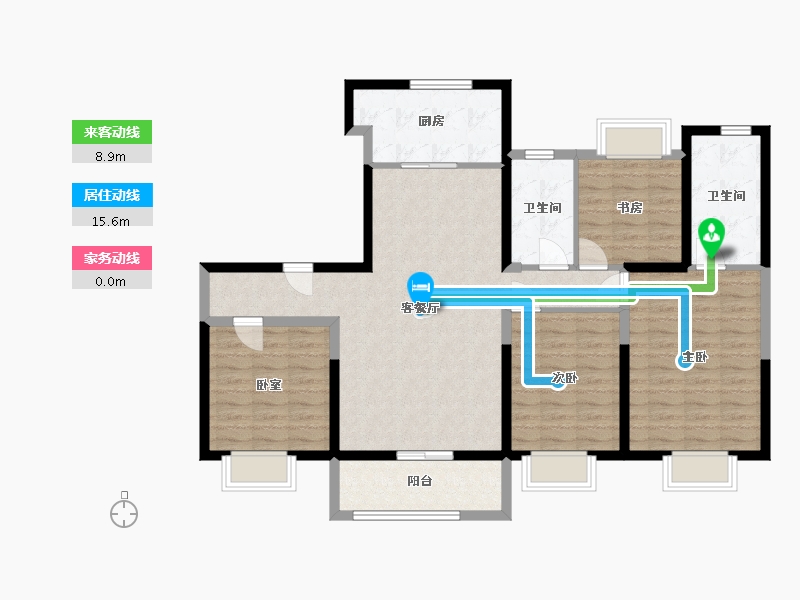 上海-上海市-君御公馆-112.00-户型库-动静线