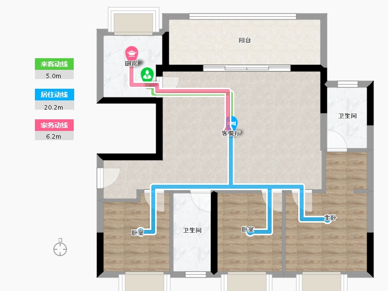 广东省-东莞市-盛和星岸-84.24-户型库-动静线