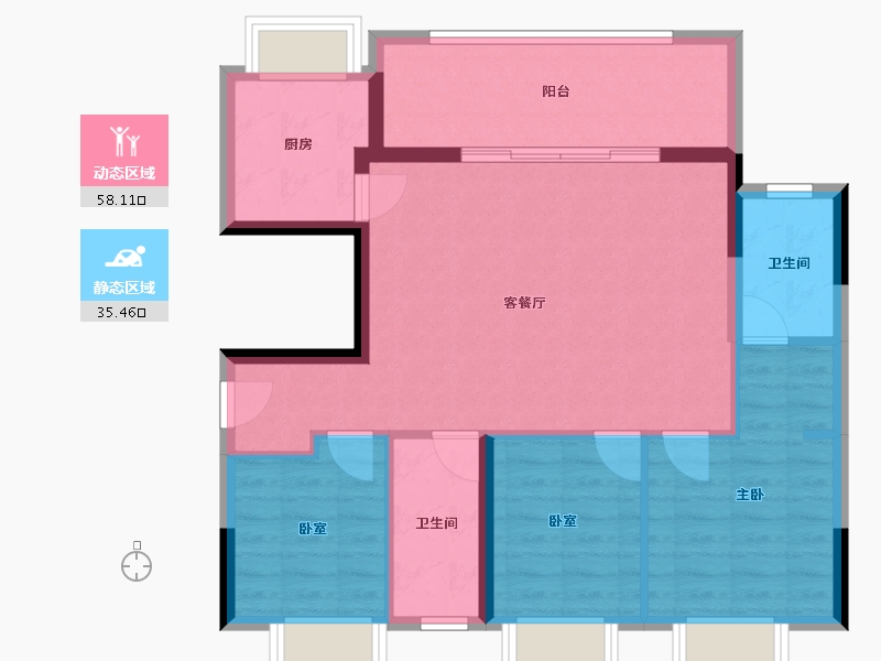 广东省-东莞市-盛和星岸-84.24-户型库-动静分区