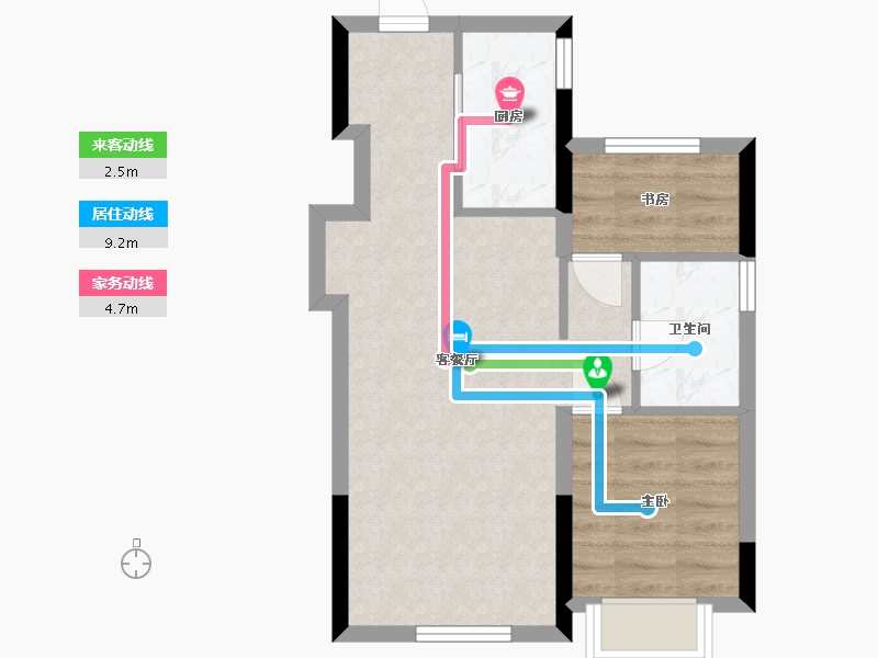 黑龙江省-哈尔滨市-融创公园壹号-63.00-户型库-动静线