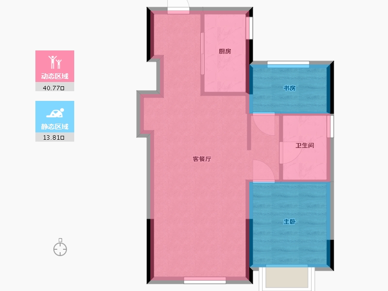 黑龙江省-哈尔滨市-融创公园壹号-63.00-户型库-动静分区