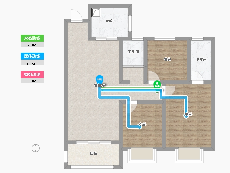 陕西省-宝鸡市-龙泉尚居-79.26-户型库-动静线