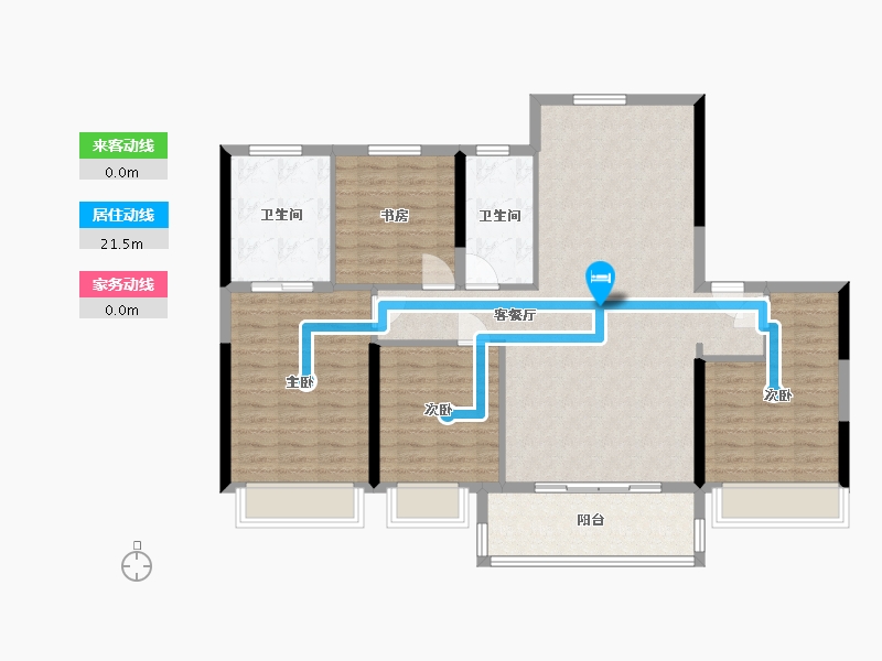 上海-上海市-杨浦城投·悦江湾-113.55-户型库-动静线