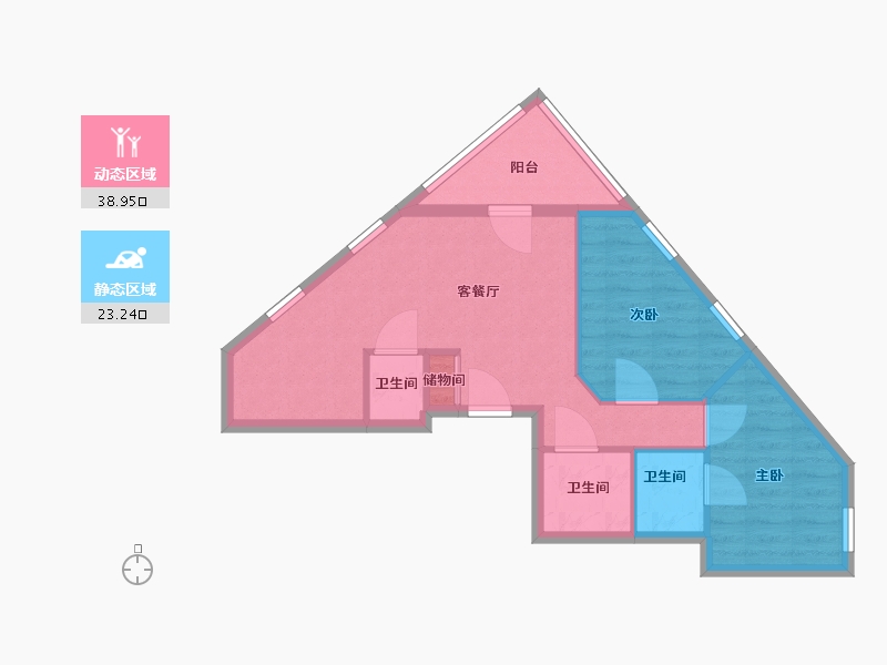 浙江省-杭州市-Arc-55.20-户型库-动静分区