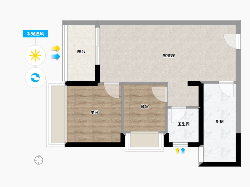 广东省-深圳市-城建云宸汇-53.06-户型库-采光通风