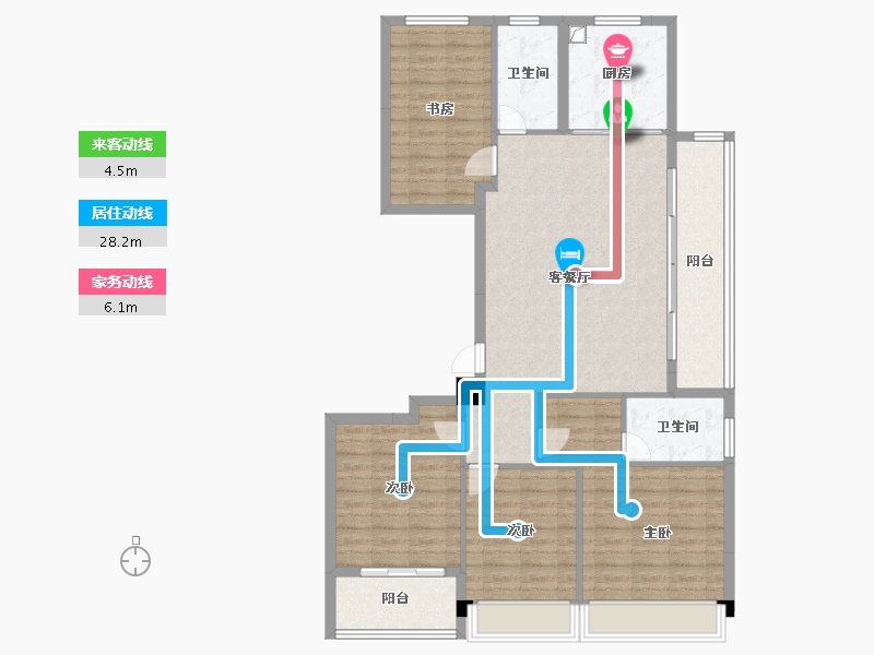 浙江省-杭州市-泊缦府-116.00-户型库-动静线