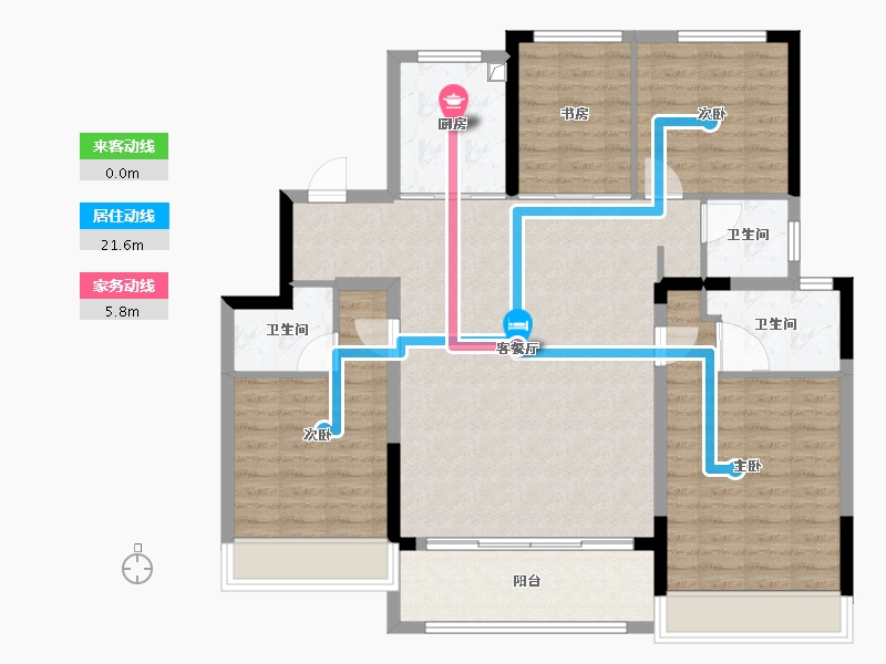 江苏省-徐州市-保利建发天瑞-114.39-户型库-动静线