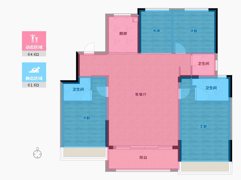 江苏省-徐州市-保利建发天瑞-114.39-户型库-动静分区