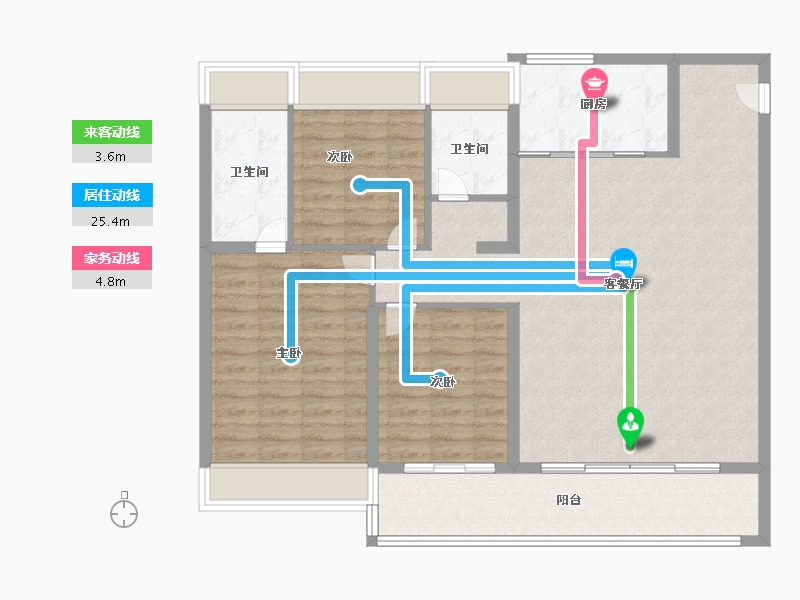 江苏省-苏州市-仁恒溪棠-112.00-户型库-动静线